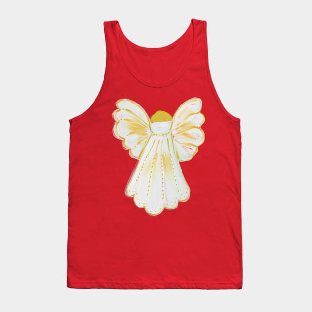 Christmas angel isolated on white background Tank Top by Ammi